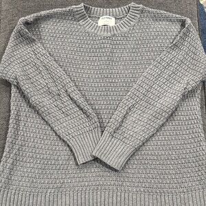 Old Navy Gray Textured Crewneck Sweater
